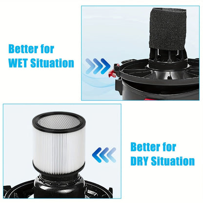 Shop Vac Filter Set with Cartridge, Foam Sleeve and Dusting Brush, Listed for 90304 Wet/Dry Vacuums