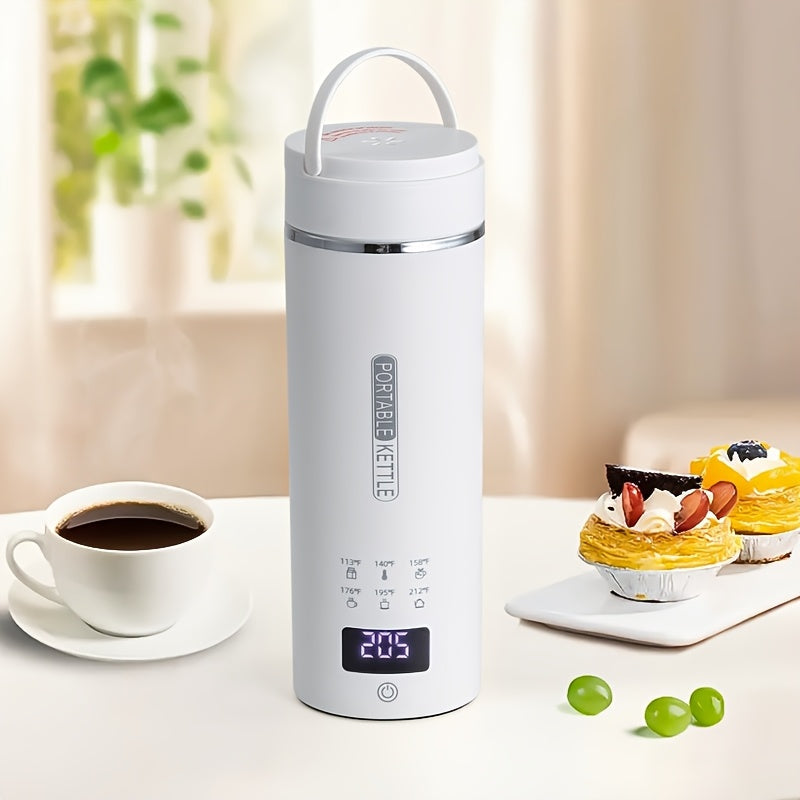 Electric Kettle 15oz Travel Bottle with Six Temperature Presets, Display and Four Color Options