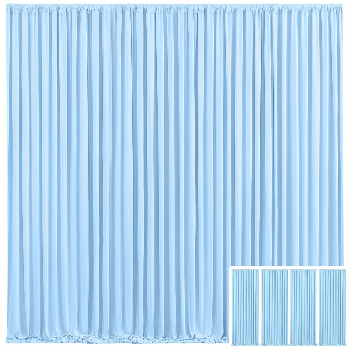 Elegant Fabric Backdrop Curtains 4pcs with Poles 59x85in Non-Transparent Wrinkle-Free Party Photo for an Everyday Personal Care Routine