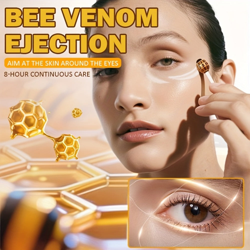 ROZINO Bee Venom and Honey Eye Cream Five-Pack in Small Cosmetic Jars with Coordinated Blue Lids