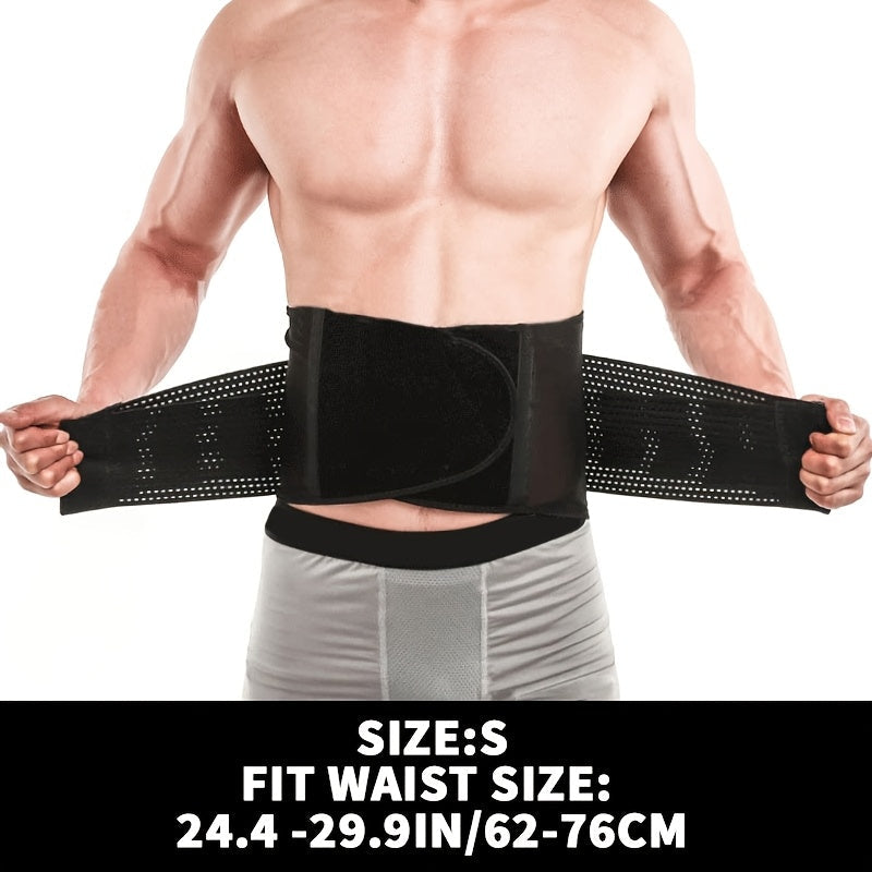 Adjustable Weightlifting Support Belt with Breathable Polyester and S, M or L Size Options