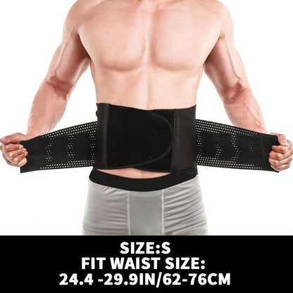 Adjustable Weightlifting Support Belt with Breathable Polyester and S, M or L Size Options