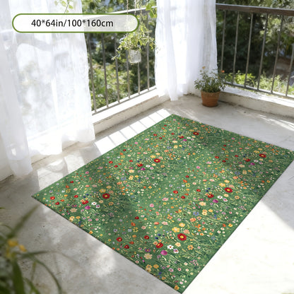 Washable Area Rug Anti-Slip Foldable Outdoor Indoor Mat for Patio Living Room Garden Pool Beach Camping Picnic – Machine Washable Easy Clean