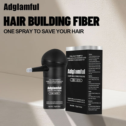 15-Gram Hair Fiber Kit with Directional Spray Applicator in Four Black and Brown Shade Options