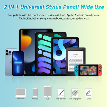 Stylus Pen 10 Pack Universal 2-in-1 Touch Screen Pen Compatible with iPad iPhone Android Samsung for an Everyday Personal Care Routine