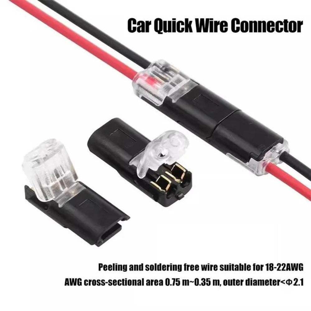 152Pcs LED Wire Connectors 2-Pin Quick-Connect Latches, Low-Voltage Plug-and-Play Cable Connectors Up to 36V