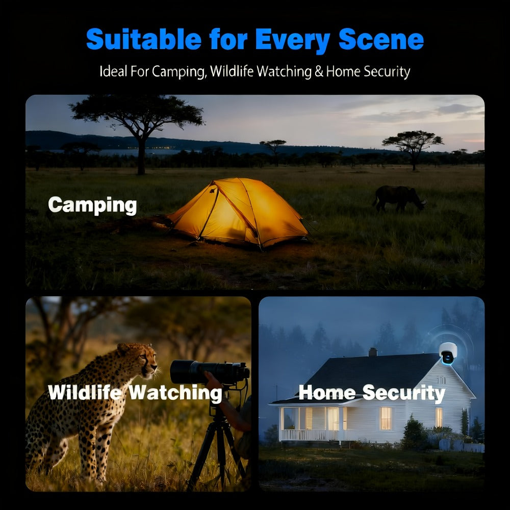Night Vision Monocular 1080P HD 5W IR 2600FT Range 10X Digital Zoom 2-Inch Screen Handheld Night Vision Scope for Hunting Camping Wildlife Observation Home Security Gift for Men