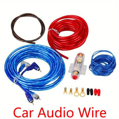 Amplifier Wiring Kit 10 Gauge 1500W - Complete Car Audio Amp Install Kit with RCA Cable, Power & Ground Wire, Remote Cable, AGU Fuse Holder, OFC Subwoofer Wiring