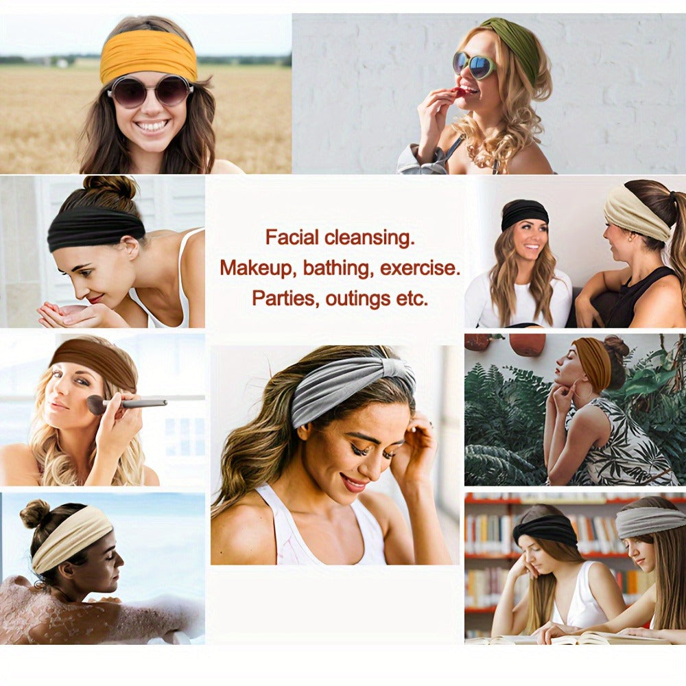 Twenty-Piece Wide Knot Headband Assortment in Protected Solid Colors for Everyday Hair Styling