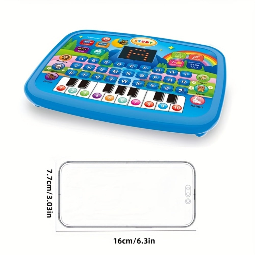 Educational Learning Tablet for Kids Ages 3-6 — Multifunctional Alphabet Numbers Music Animal Sounds & Piano Toy, Interactive Electronic Learning Machine for Toddlers Boys Girls, Birthday Christmas Gift