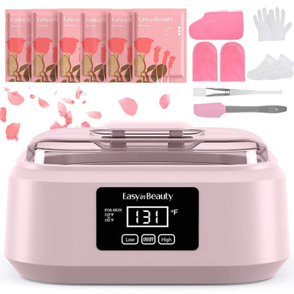 Paraffin Wax Warmer Kit 3000ml Touchscreen for Hands & Feet – Includes 6 Packs Refill Wax, Hot Wax Spa Bath for Arthritis Pain Relief & Deep Skin Moisturizing, Home Salon Use Purple Pink White Green Black
