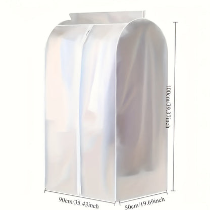 Garment Bag Clothes Dust Cover - Translucent PEVA Waterproof Hanging Storage Bag for Coat Dress Suit, Thickened Washable, Multiple Sizes