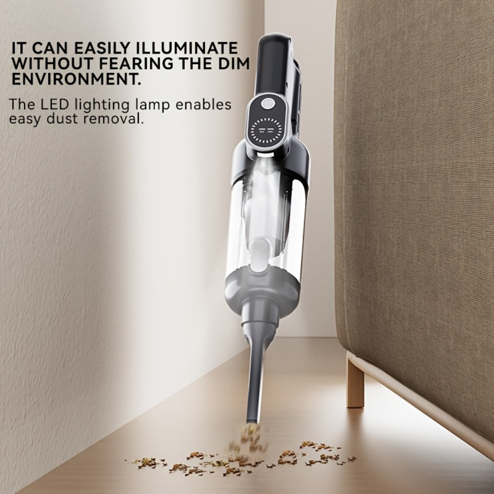 Car Vacuum Cleaner with 13KPa Suction, USB Rechargeable Cordless Body and Multi-Nozzle Accessory Set