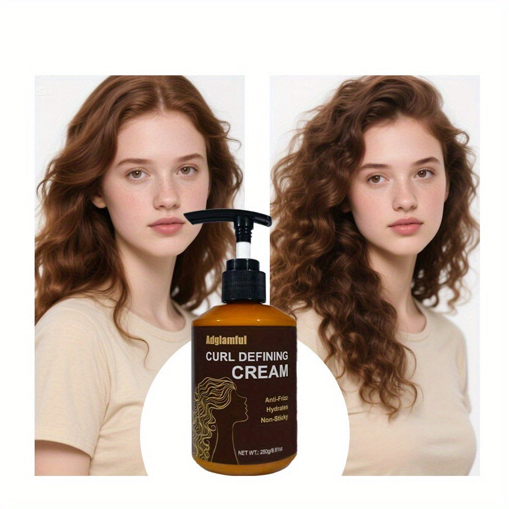 Pump-Bottle Curl Defining Cream with Leave-In Application for Wavy, Curly and Coily Hair Types