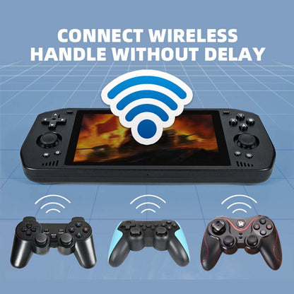Handheld Game Console Powkiddy X28 with 5.5-Inch IPS laminated, 720x1280, G+G Touch, 64GB Options, 5000mAh Battery, Android 11, Mini HDMI