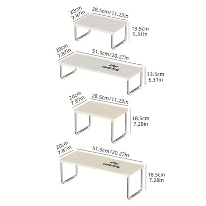 Desktop Storage Organizer Multi-Tier Expandable with Transparent Lid PP Stainless Steel Space-Saving Countertop Box for Kitchen Bathroom Cosmetics