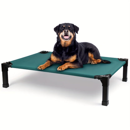 Elevated Pet Cot with Metal Frame, Textilene-Labeled Mesh Deck, Four Sizes and Seven Colors