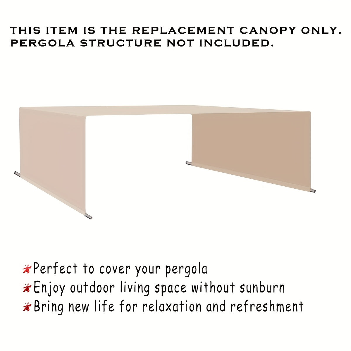 Pergola Canopy UV Resistant | Outdoor Patio Shade Waterproof Replacement