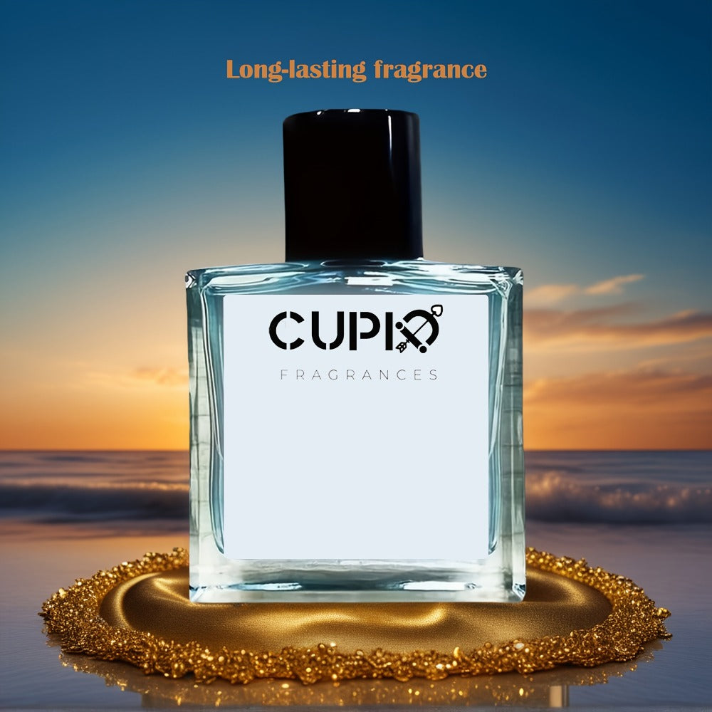 Men's Cologne CUPID 2.0 50ml Spray in Clear Square Glass Bottle with Black Cap and Single 1.69oz Selection