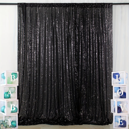 Sequin Backdrop Curtain for Party Wedding - 4x8ft Shimmering Glitter Curtain for Birthday Photo Booth Stage Decoration, Easy Hang, Multi-Color