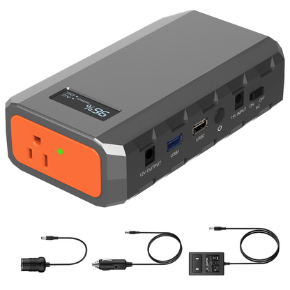Portable Power Station 88.8Wh 65W Compact Unit with AC Outlet, QC3.0 USB, DC and Carry Handle