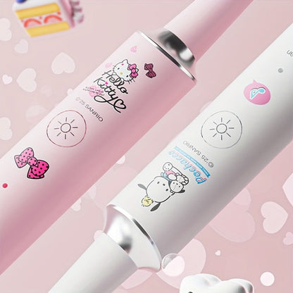 Electric Toothbrush Sanrio Hello Kitty or Pochacco Style with Four Modes, Four Levels and Three Brush Heads