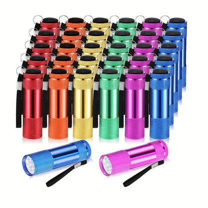 Bulk Flashlight Gift Set 32pcs – Mini Aluminum Handheld LED Torch with Lanyard for Boys & Girls, Small Flashlights for Christmas, Halloween, Thanksgiving, Birthday, Night Reading, Emergency & Camping (Batteries Not Included)