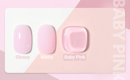 Gel Nail Polish MISS MISIDY in 16ml Baby Pink with Self-Leveling Finish and UV/LED Cure for Manicures