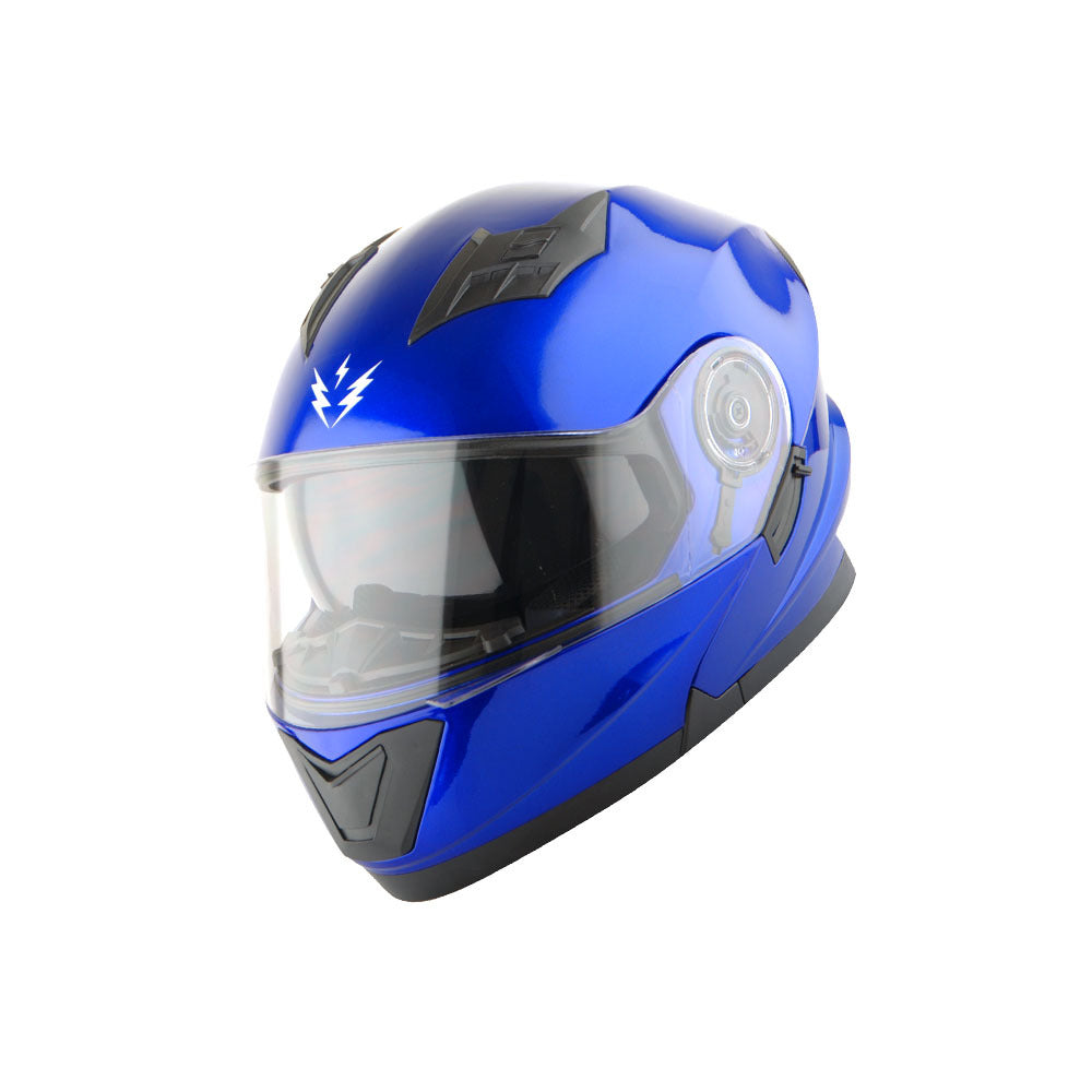 Motorcycle Modular Full Face Helmet Flip Up Dual Visor Sun Shield with Optional LED Tail Light 3 Modes Removable Washable Interior, Multiple Colors S M L XL — Modular901