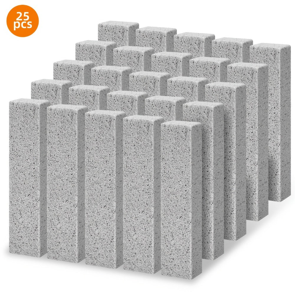 25-Piece Pumice Stone Cleaning Stick Set for Toilet Bowls, Baths, Tile, Grout and Pool Surfaces