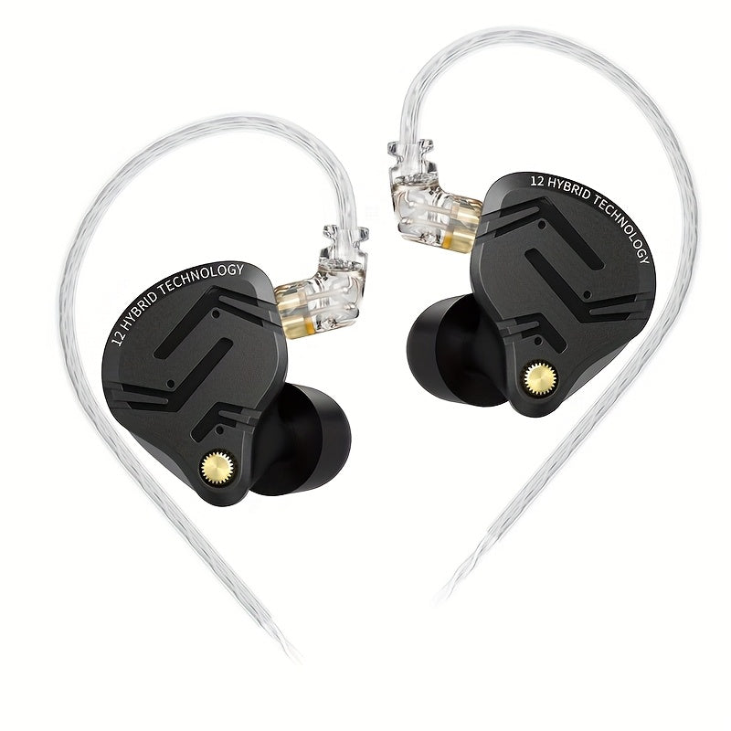 KZ ZS12 PRO X In-Ear Monitor Hybrid IEM Headphones Detachable Cable Noise Cancelling Dynamic Mic Sport Gaming DJ Audio Monitoring Music Production