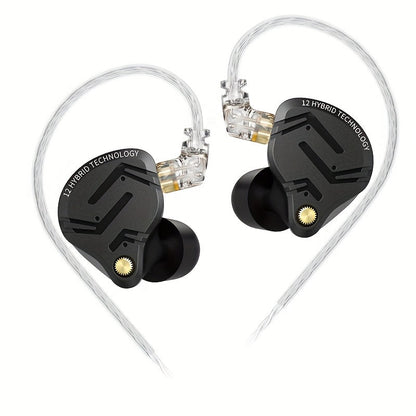 KZ ZS12 PRO X In-Ear Monitor Hybrid IEM Headphones Detachable Cable Noise Cancelling Dynamic Mic Sport Gaming DJ Audio Monitoring Music Production