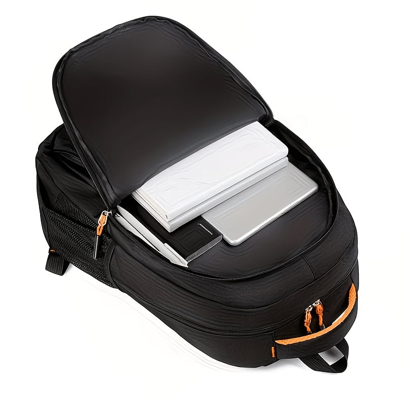 Black Multi-Compartment Travel Backpack, 48 x 32 x 18 cm with Eight Single- or Two-Piece Checkout Options
