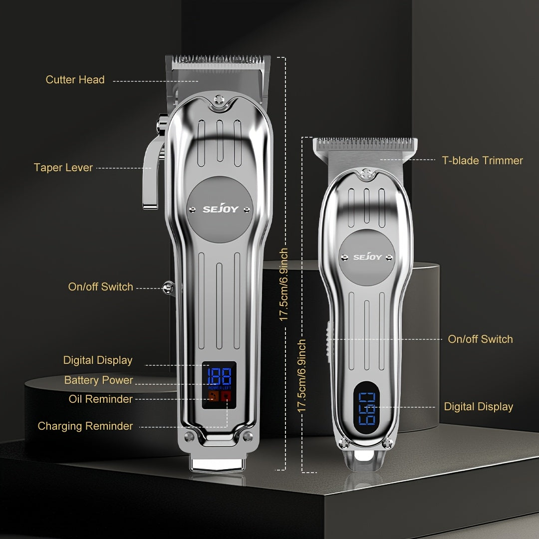 Hair Clipper Seacol Cordless Clipper Configurations with LED Displays, USB Charging and Guide Comb Accessories