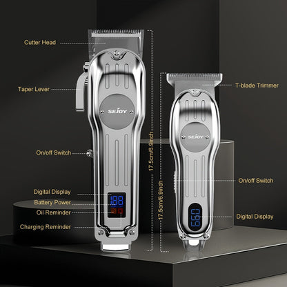 Hair Clipper Seacol Cordless Clipper Configurations with LED Displays, USB Charging and Guide Comb Accessories
