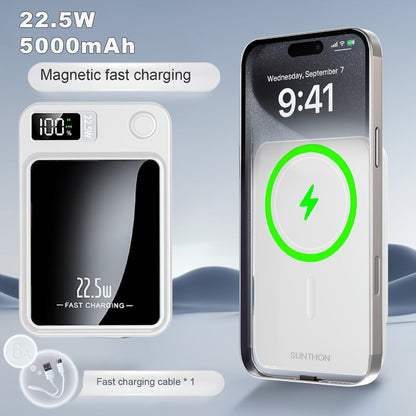 Magnetic Wireless Power Bank with 5000mAh and 10000mAh Labels, Flip Display and Four Color Options