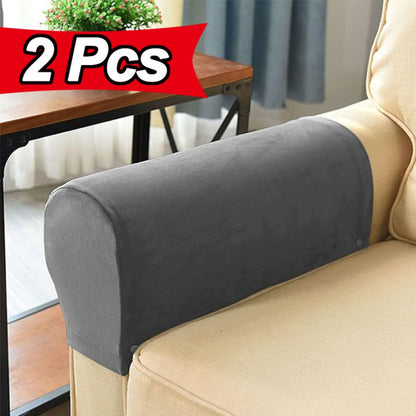 Stretch Armrest Covers for Chairs Sofa Couch 2 Pcs Spandex Elastic Arm Covers Slipcovers Plaid Pattern Furniture Protector for Living Room Recliner Armchair Home Decor
