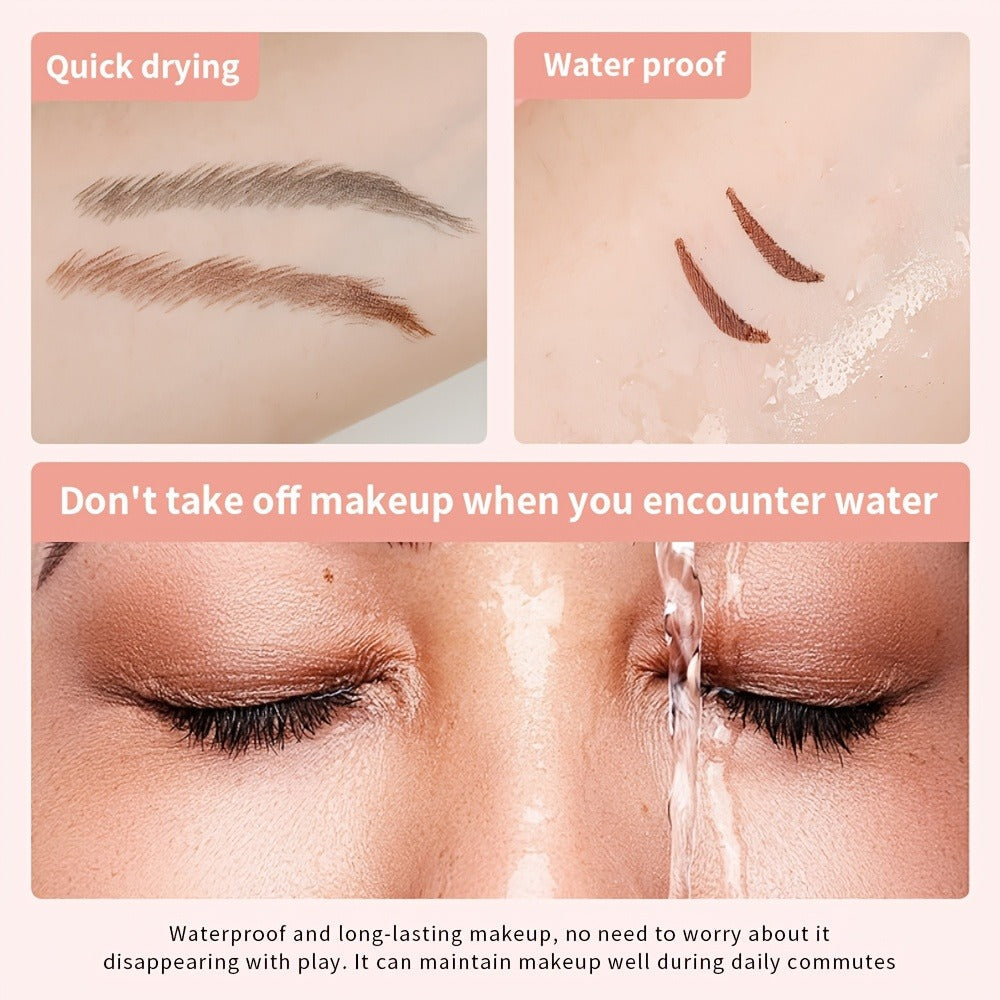 Double-Ended Wing Stamp Eyeliner Pen Three-Pack in Natural Black or Coffee Brown Color Options
