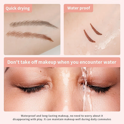 Double-Ended Wing Stamp Eyeliner Pen Three-Pack in Natural Black or Coffee Brown Color Options