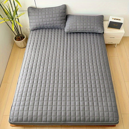 Channel-Quilted Fitted Mattress Protector in Six Colors and Full, Queen or King Size Options