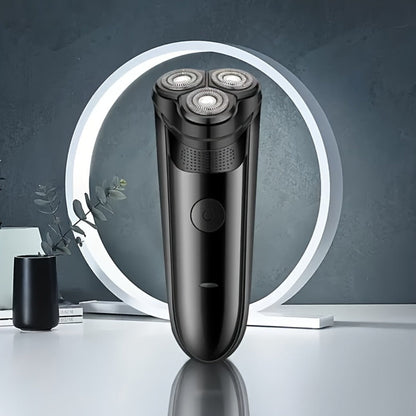 Cordless Rotary Electric Shaver for Men USB Rechargeable - Multifunctional Grooming Kit for Daily Shaving & Travel - Ergonomic Close Shave Razor Blue & Black Gift for Husband Boyfriend Dad