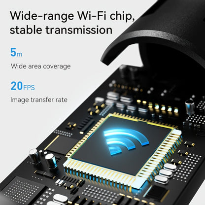 1080P-Marked Visual Ear Camera Kit with Six LED Lights, USB Charging and Black or White Accessory Sets