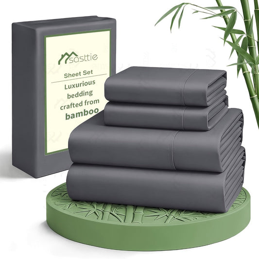 Bed Sheet Set 6-Piece with 17-Inch Pocket, Double-Stitched Edges, Four Bed Sizes and Thirteen Colors