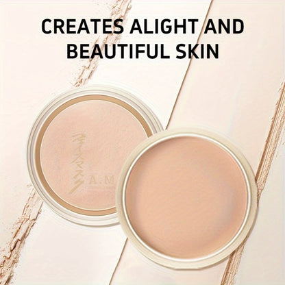 Oil Control Setting Powder Kit with Concealer Puff & Brush — Wet & Dry Dual Formula, Water-Resistant extended-wear Matte Finish Face