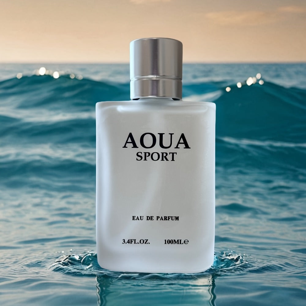Men's Eau de Parfum AOUA 3.4 oz – Jasmine, Lime & Neroli Top Notes, Long Lasting Cologne Spray for Men, Sophisticated Aquatic Floral Scent, Romantic Valentine's Day Gift for Him, Set of 3