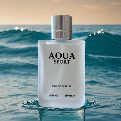 Men's Eau de Parfum AOUA 3.4 oz – Jasmine, Lime & Neroli Top Notes, Long Lasting Cologne Spray for Men, Sophisticated Aquatic Floral Scent, Romantic Valentine's Day Gift for Him, Set of 3