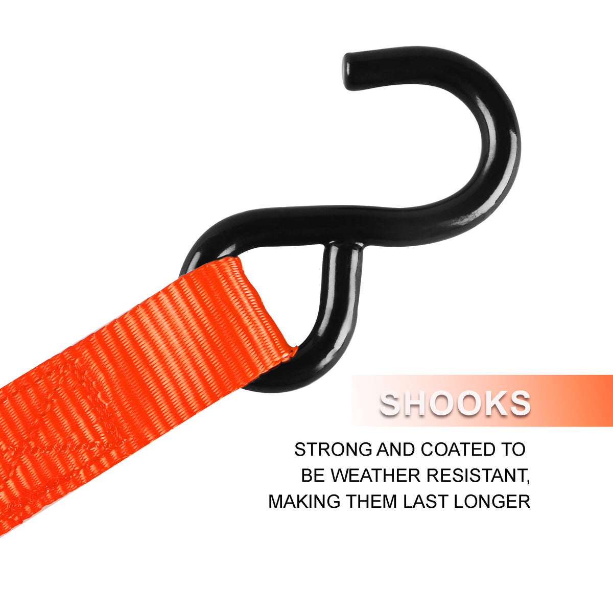 Ratchet Tie Down Straps 4-Pack 15FT 1,500 lb Break Strength Heavy Duty with Soft Loops & Storage Bag – High-Visibility Webbing for Motorcycle ATV Kayak Truck Bed Trailer Roof Rack
