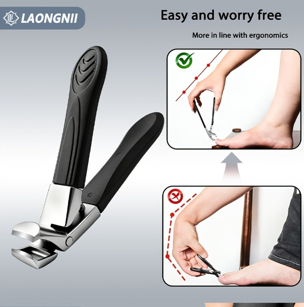 Seven-Piece Toenail Clipper Kit with Angled Nippers, Curved Blade Tool, Nail File and Lifter