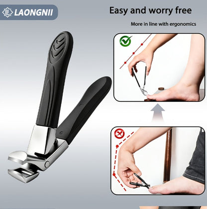 Seven-Piece Toenail Clipper Kit with Angled Nippers, Curved Blade Tool, Nail File and Lifter