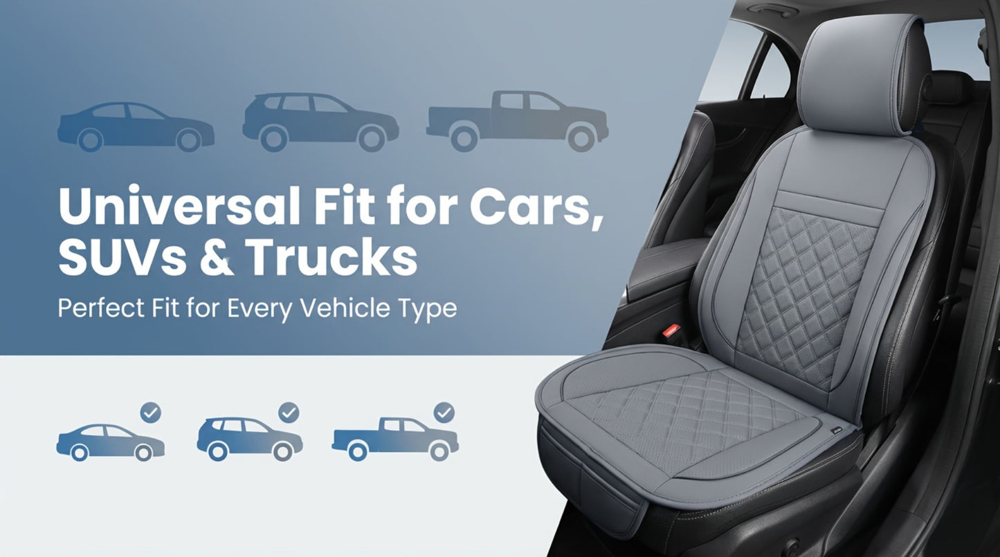 Car Seat Covers Front Pair with Full-Surround High-Back Design and Fifteen Color or Pattern Options